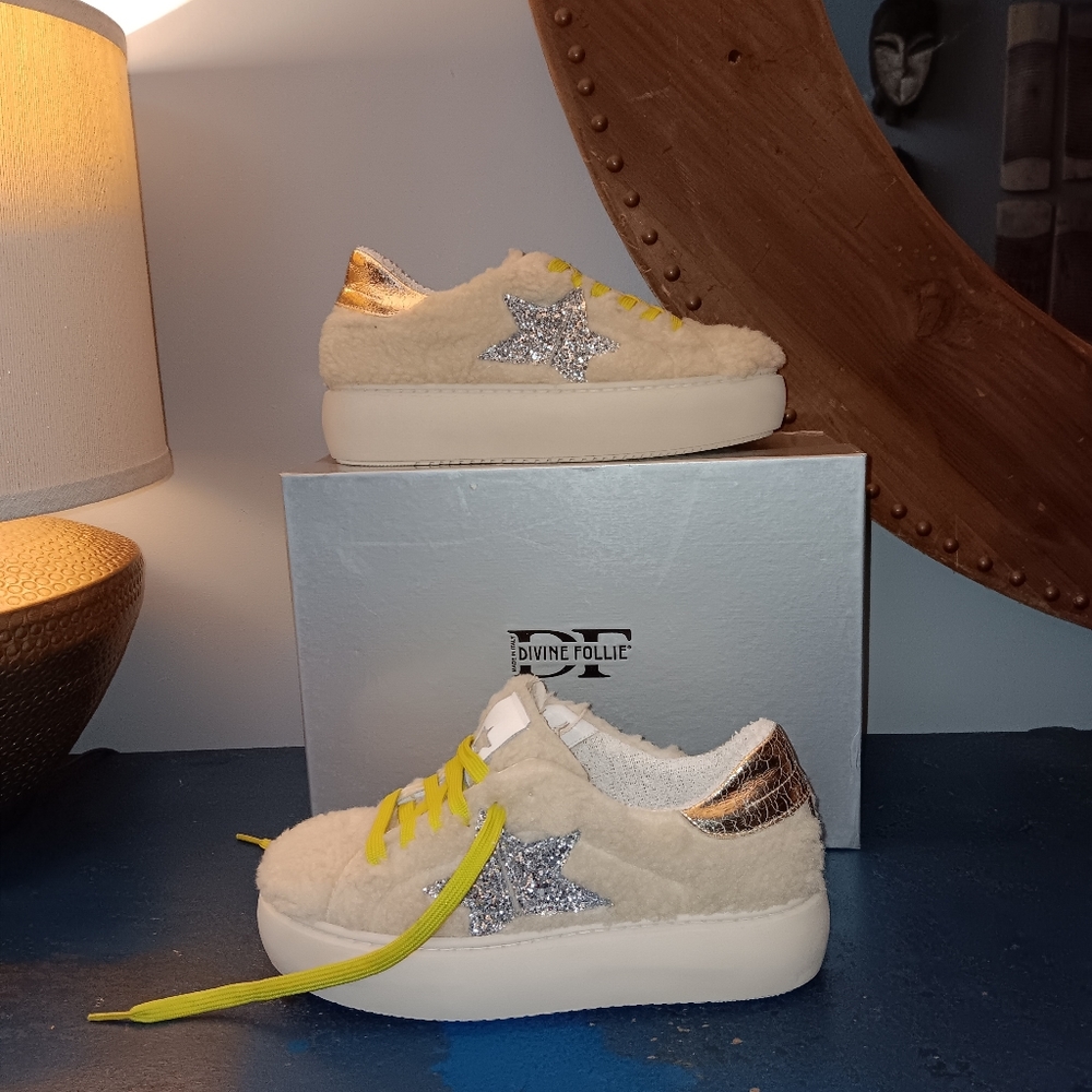 Divine Follie shearling sneakers